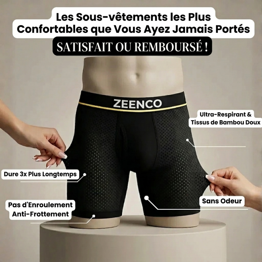 Pack de 2 Boxers Bambou Gris — Conçu pour les hommes aux cuisses épaisses