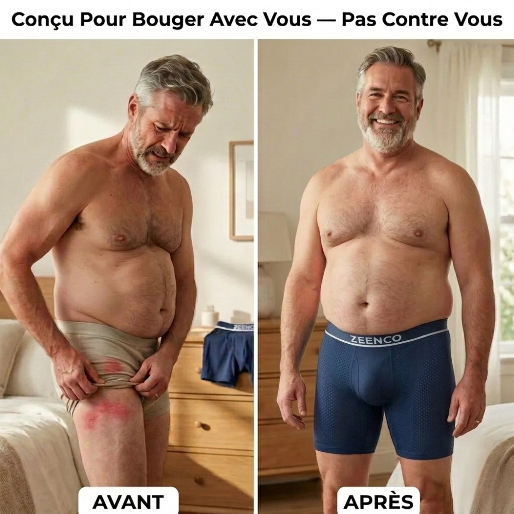 Pack de 2 Boxers Bambou Gris — Conçu pour les hommes aux cuisses épaisses