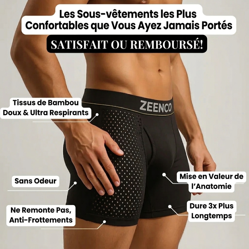 Pack de 2 Boxers Bambou Gris — Conçu pour les hommes aux cuisses épaisses