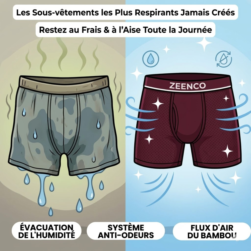 Pack de 2 Boxers Bambou Gris — Conçu pour les hommes aux cuisses épaisses