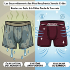 Pack de 2 Boxers Bambou Gris — Conçu pour les hommes aux cuisses épaisses
