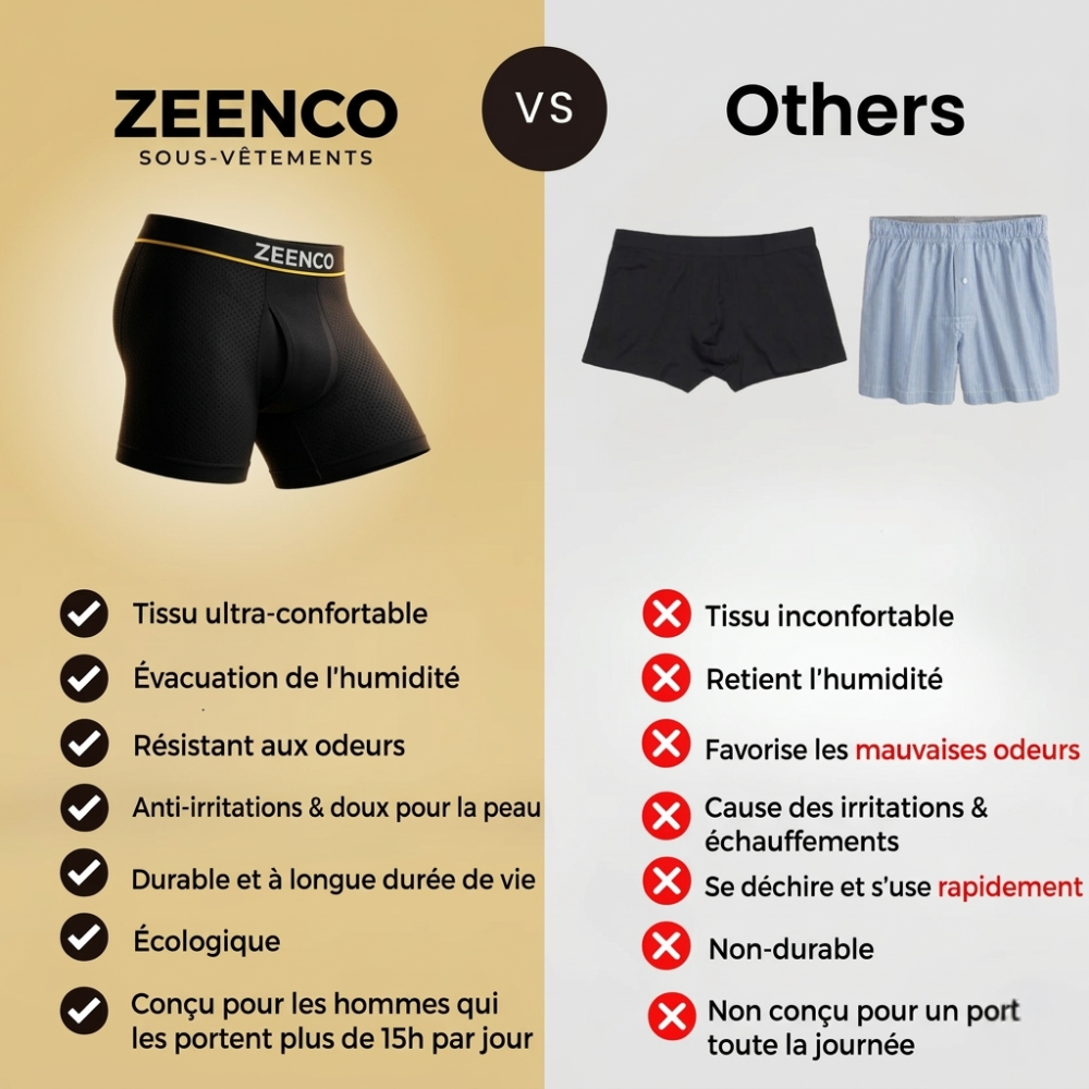 BOXER BAMBOU — CONÇU POUR LES HOMMES AVEC DES CUISSES ÉPAISSES