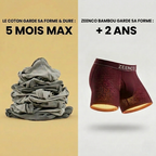 Pack de 2 Boxers Bambou Gris — Conçu pour les hommes aux cuisses épaisses