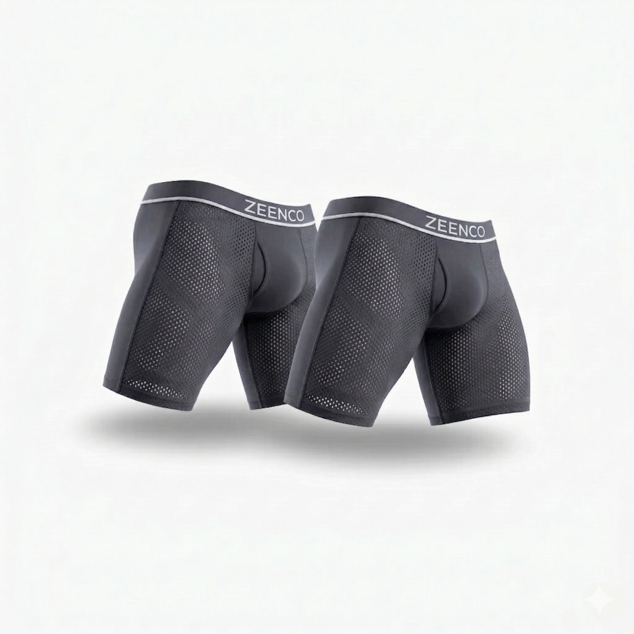 Pack de 2 Boxers Bambou Gris — Conçu pour les hommes aux cuisses épaisses