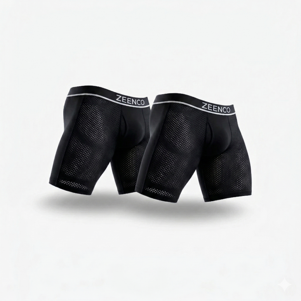 Pack de 2 Boxers Bambou Noir — Conçu pour les hommes aux cuisses épaisses