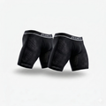 Pack de 2 Boxers Bambou Noir — Conçu pour les hommes aux cuisses épaisses