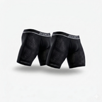 Pack de 2 Boxers Bambou Noir — Conçu pour les hommes aux cuisses épaisses