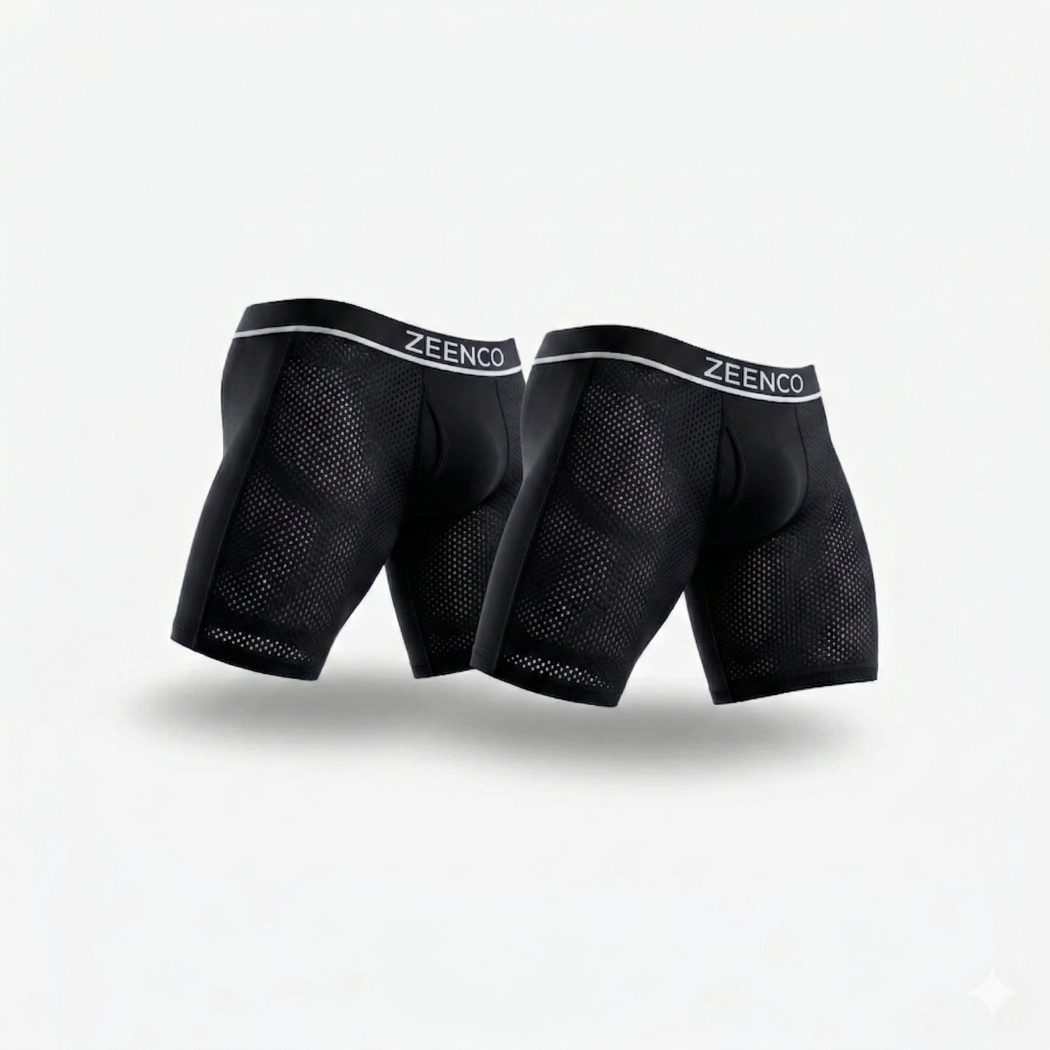 Pack de 2 Boxers Bambou Noir — Conçu pour les hommes aux cuisses épaisses