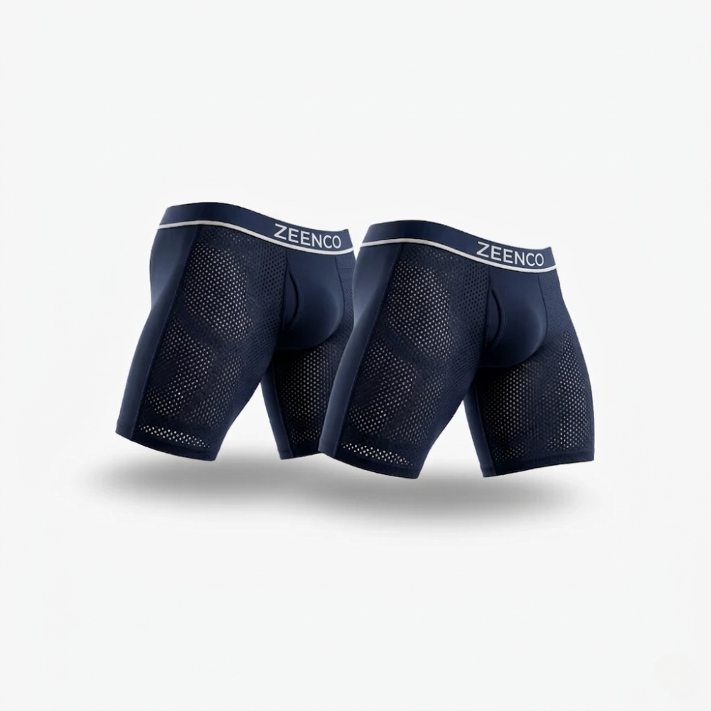 Pack de 2 Boxers Bambou Bleu — Conçu pour les hommes aux cuisses épaisses